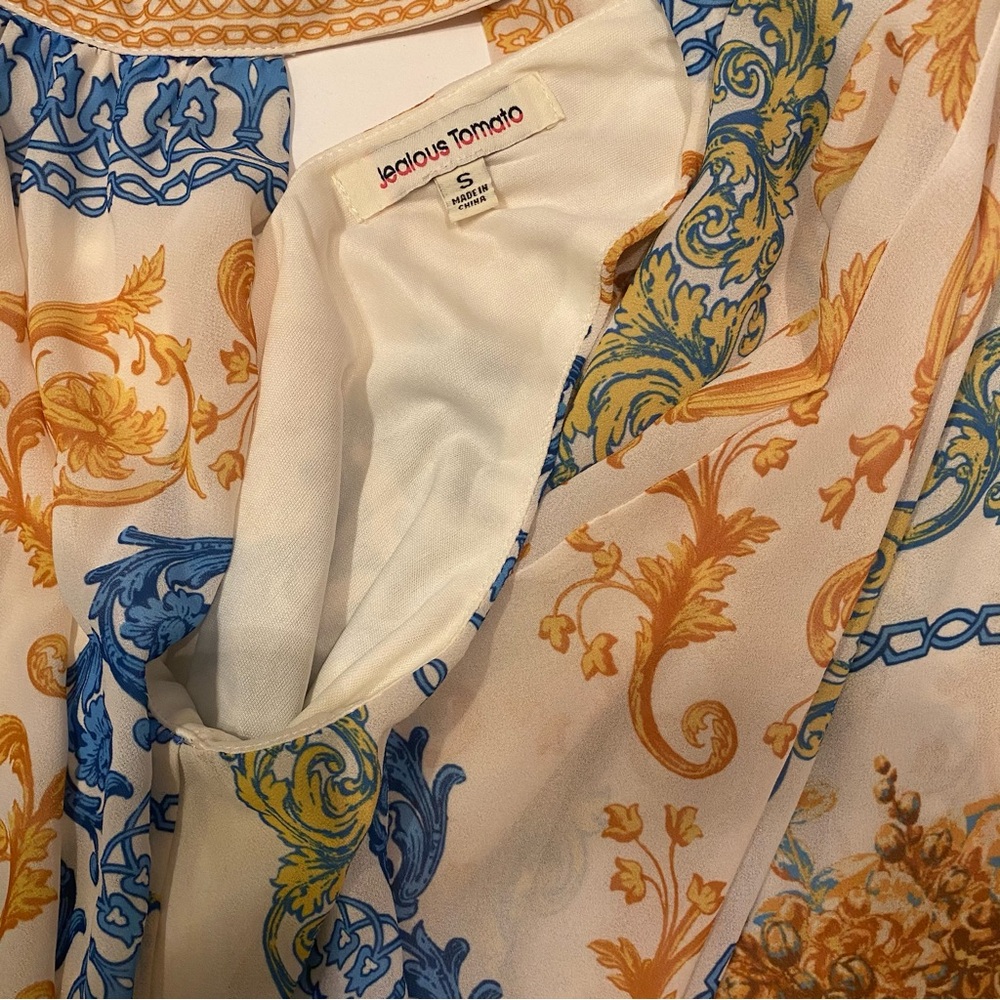 Jealous Tomato Baroque Print Halter A-line Maxi Dress S - Picture 9 of 9